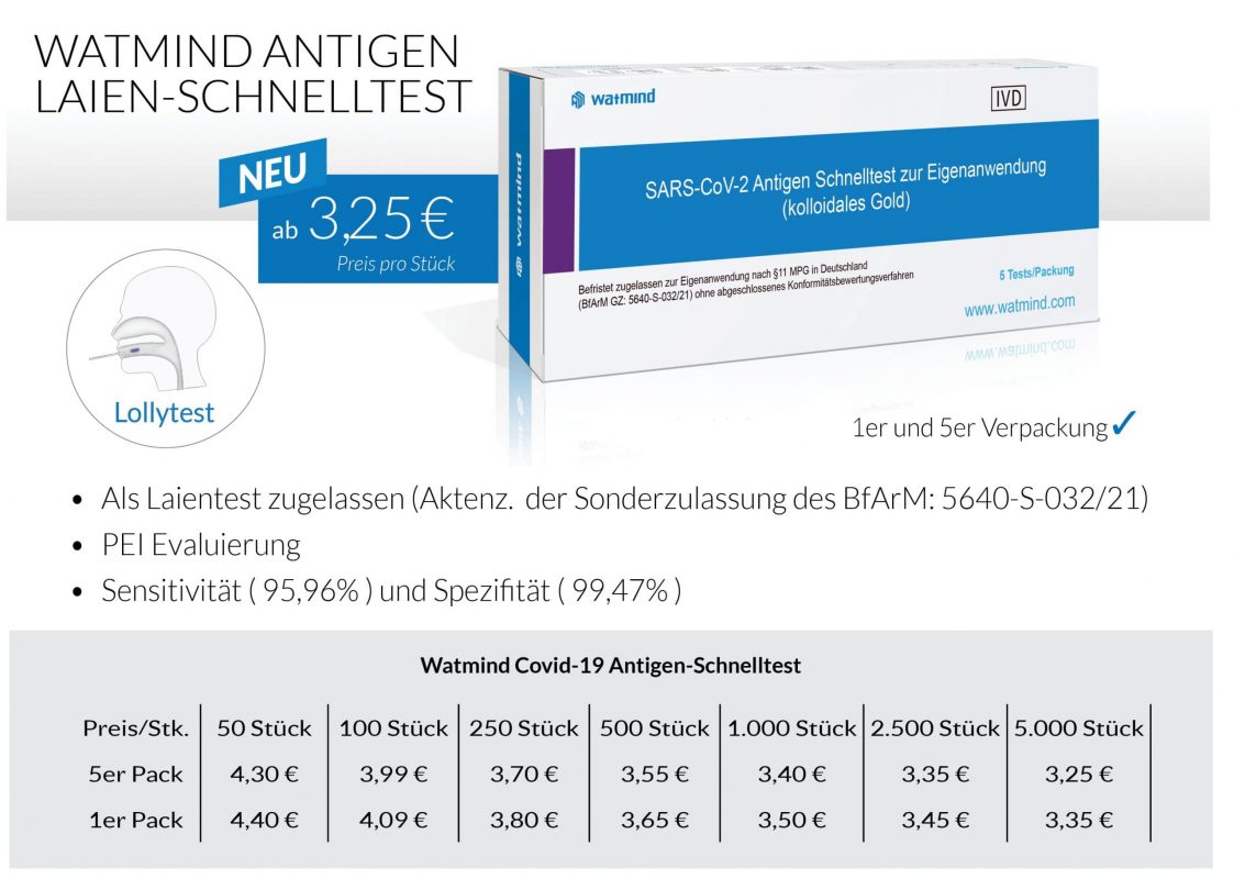 Watmind Antigen Laien-Schnelltest Lolli-Tests