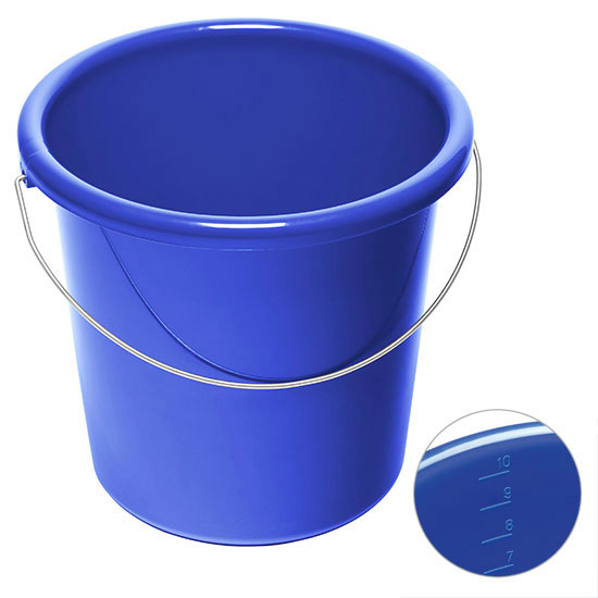 10l Eimer mit Logo Blau