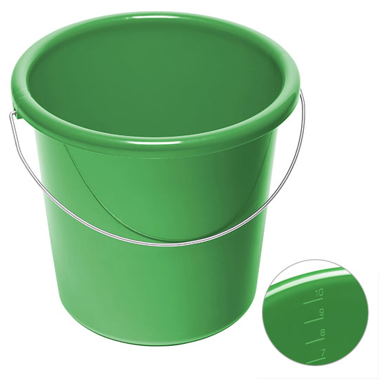 10l Eimer mit Logo Grün